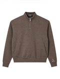 Oversized Half-Zip Sweatshirt Braun | Quarter Zip | Unisex | Streetwear