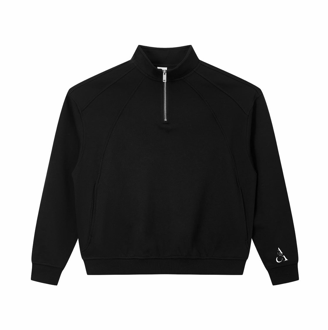 Oversized Half-Zip Sweatshirt Braun | Quarter Zip | Unisex | Streetwear